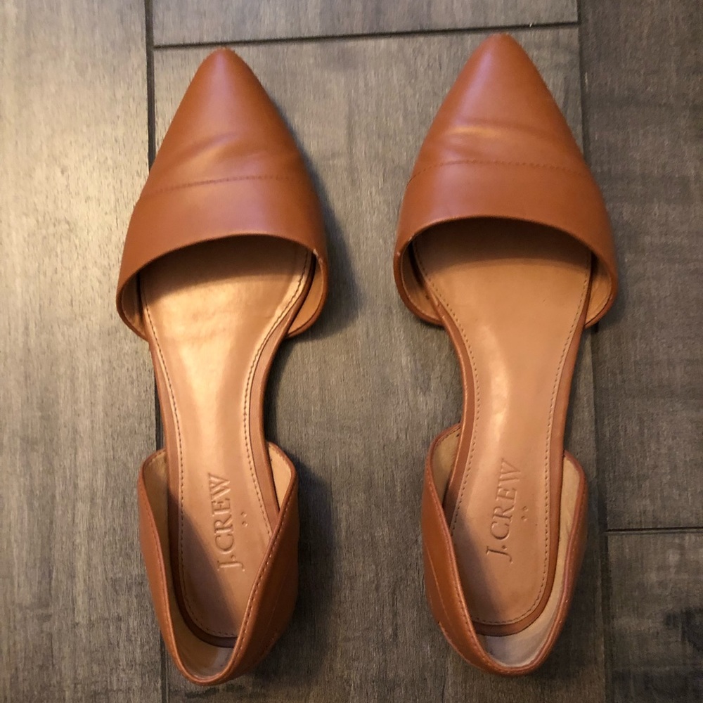 Jcrew light brown flats